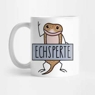 Funny lizard as an expert Mug